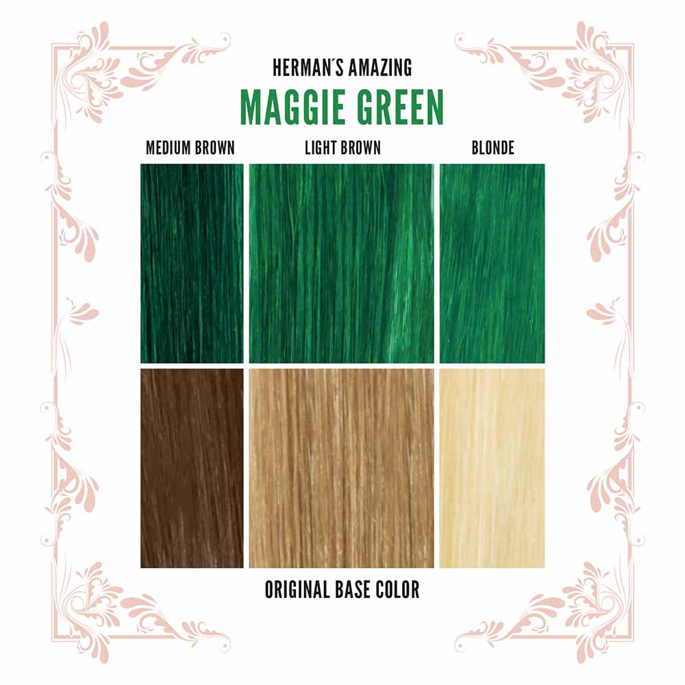 Hermans Amazing Haircolor - Maggie Dark Green Coloration semi permanente - Vert